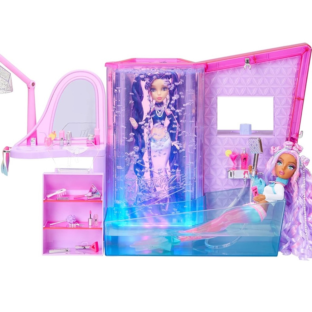 Mermaid Doll Playset with Pink and Blue Accessories